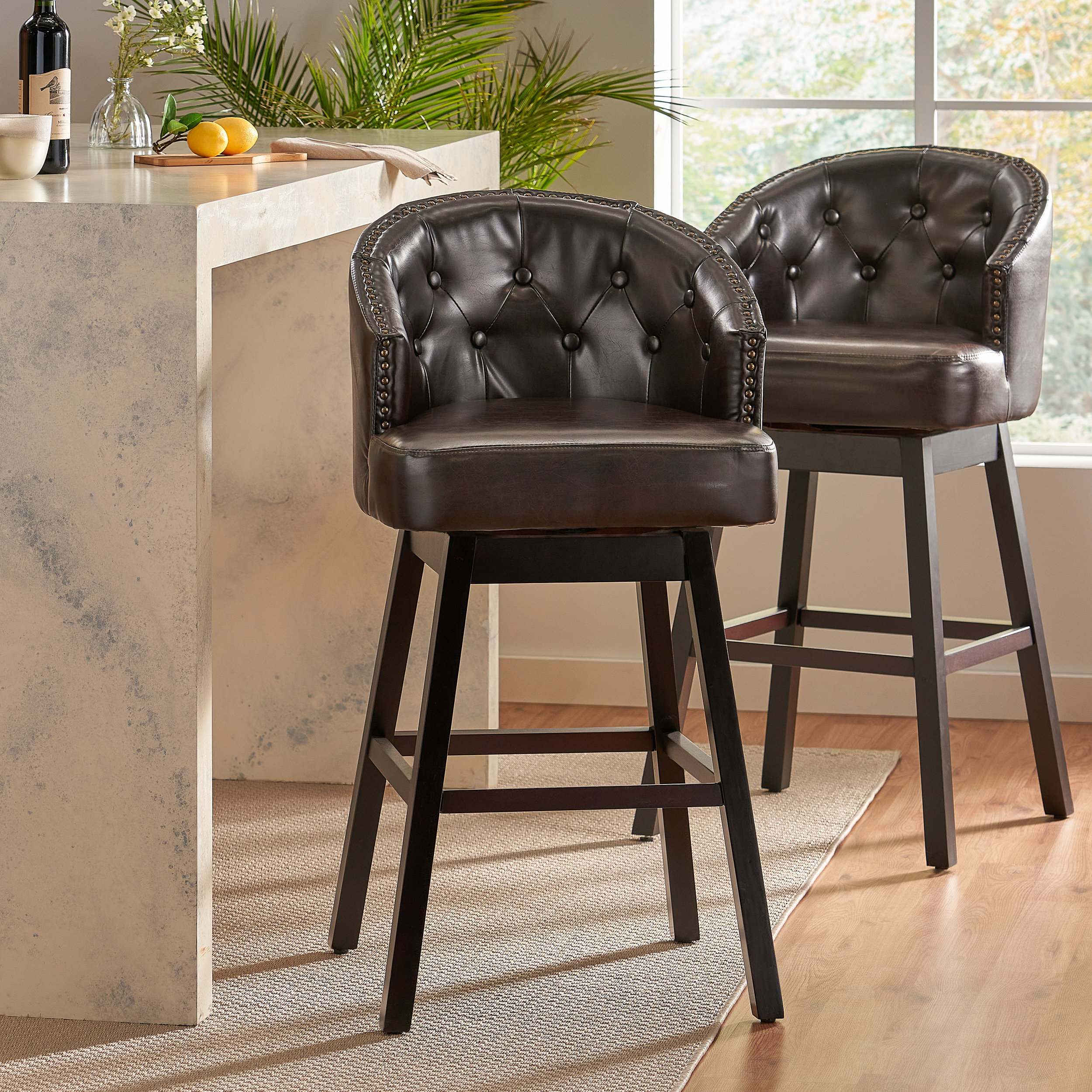 Alcott Hill® Farmington Swivel 30.25" Bar Stool & Reviews Wayfair Canada