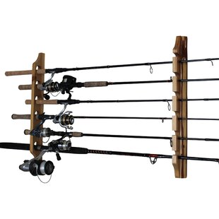 Fishing Rod Holder Ceiling Rod Holders for Fishing,Heavy Duty Metal Fishing Pole Ceiling/Wall Storage Rack,Fishing Rod Rack Storage Wall Mount for Garage,Cabin and Basement,Holds 8 Fishing Rods 