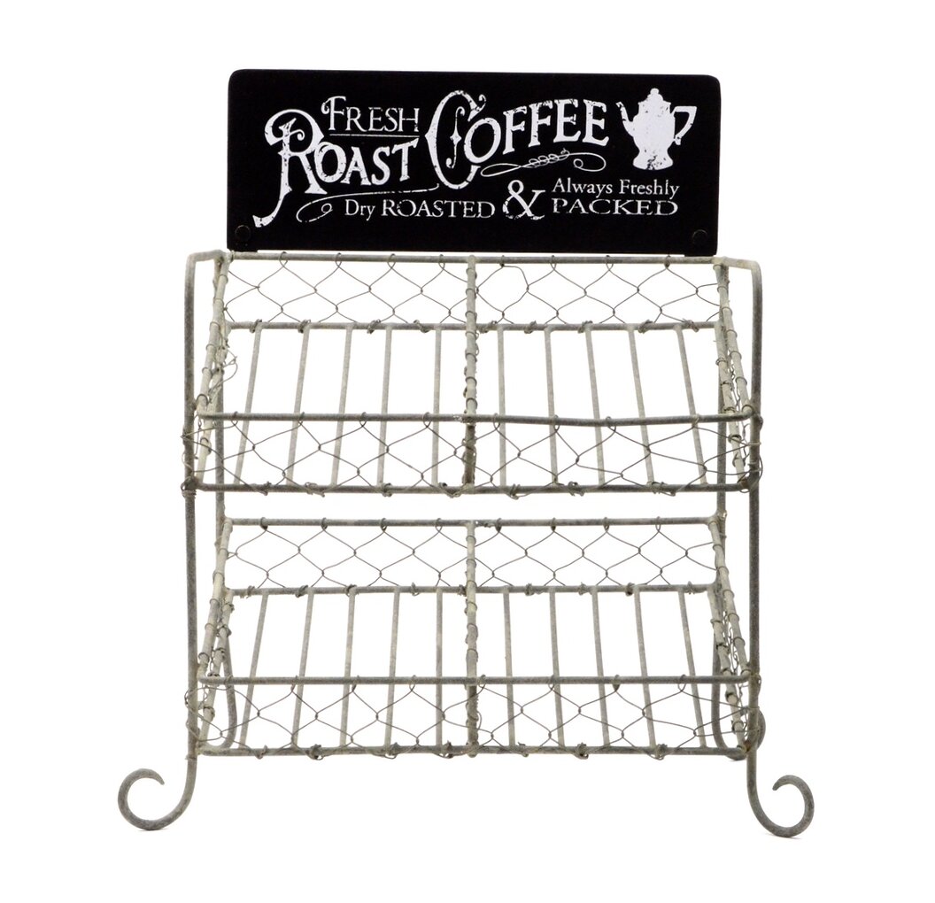 Rustic Chicken Wire K-Cup Holder Caddy Coffee Pod Storage Basket Farmhouse Decor 