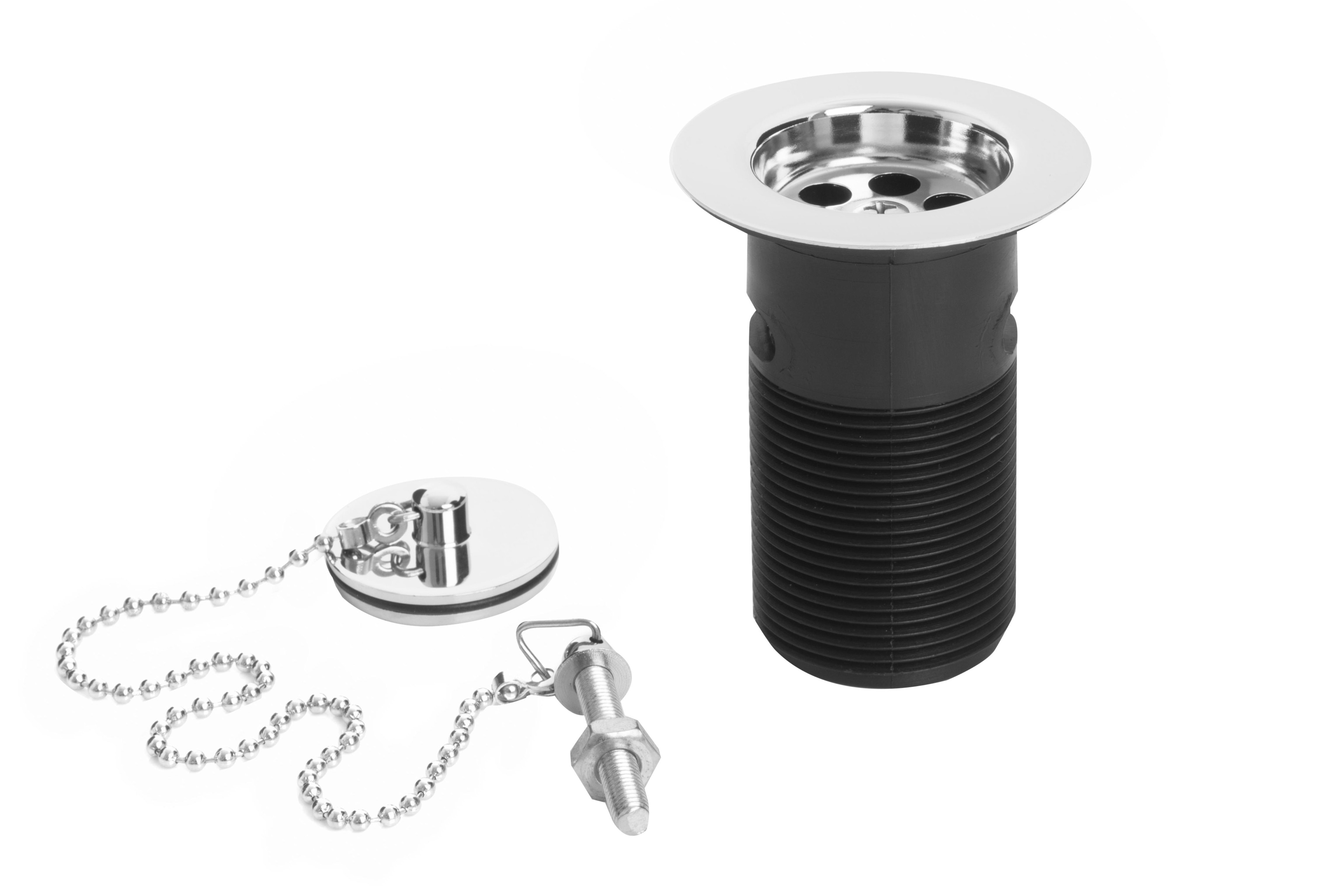 Bristan Economy 6.2cm Chain and Stopper Waste Bathroom Sink Drain With