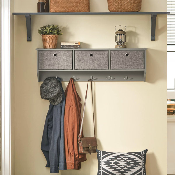 Rosalind Wheeler Amandie 5 - Hook Wall Mounted Coat Rack Storage ...