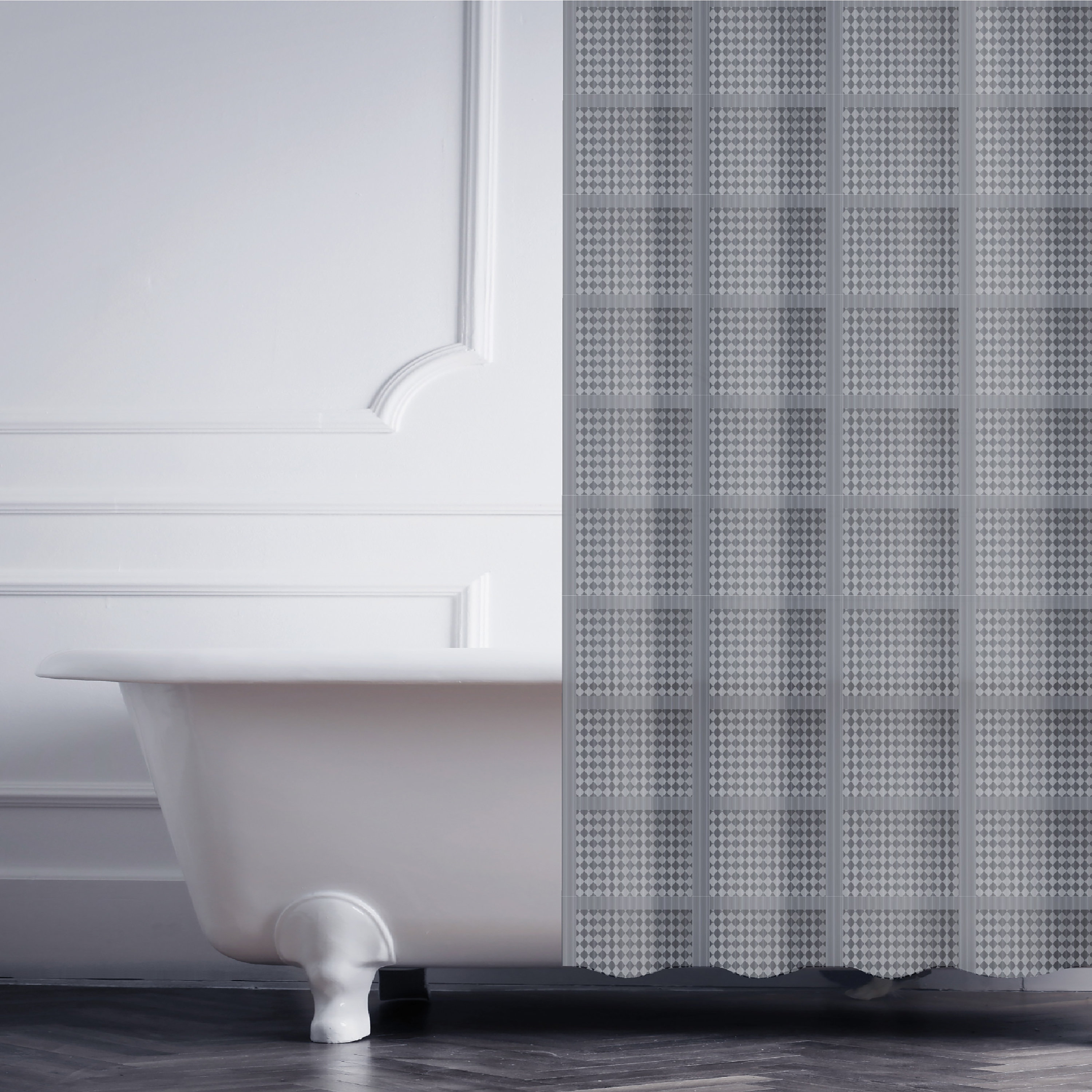 Elle Décor Jacquard Solid Weave Shower Curtain In Grey Wayfair