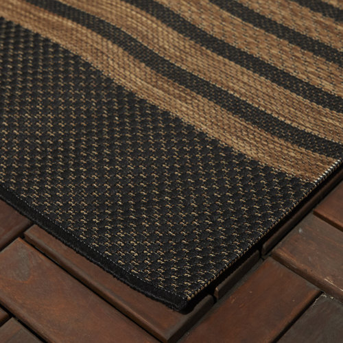 AllModern Sophia Flatweave Black/Brown Indoor/Outdoor Rug & Reviews ...