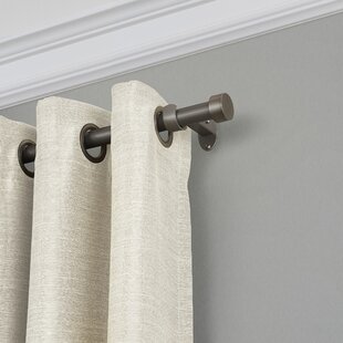 Details about   The Haven Collection Brushed Nickel Adjustable Curtain Rod Elegant Series 