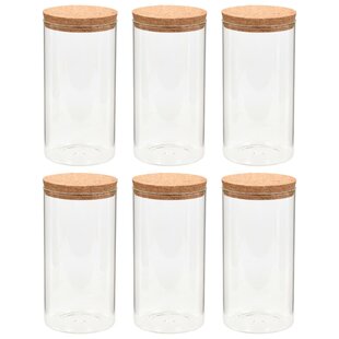 Holz/Glas Vorratsdose Zuckerdose mit Deckel Gewürzdose Salzdose Glasbehälter 
