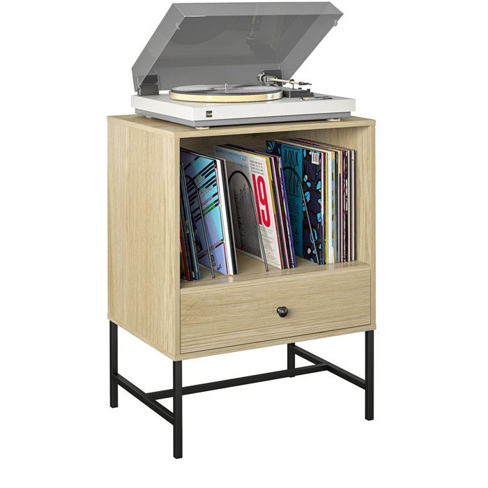 wayfair.co.uk | Tamlin Record Stand Linseed Media Cabinet