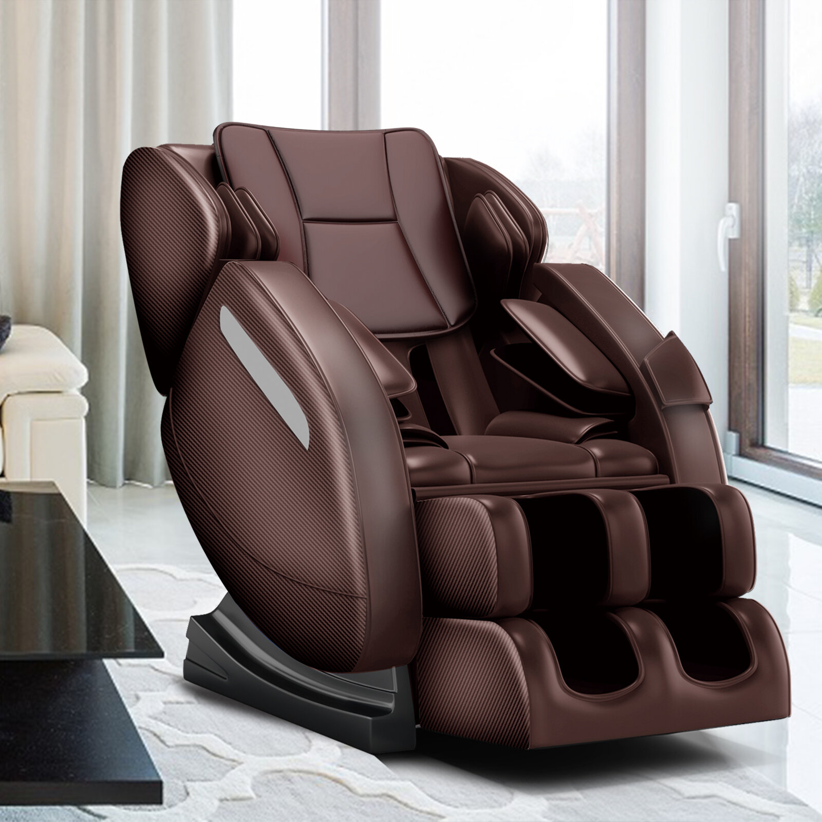 Faux Leather Reclining Heated Massage Chair
