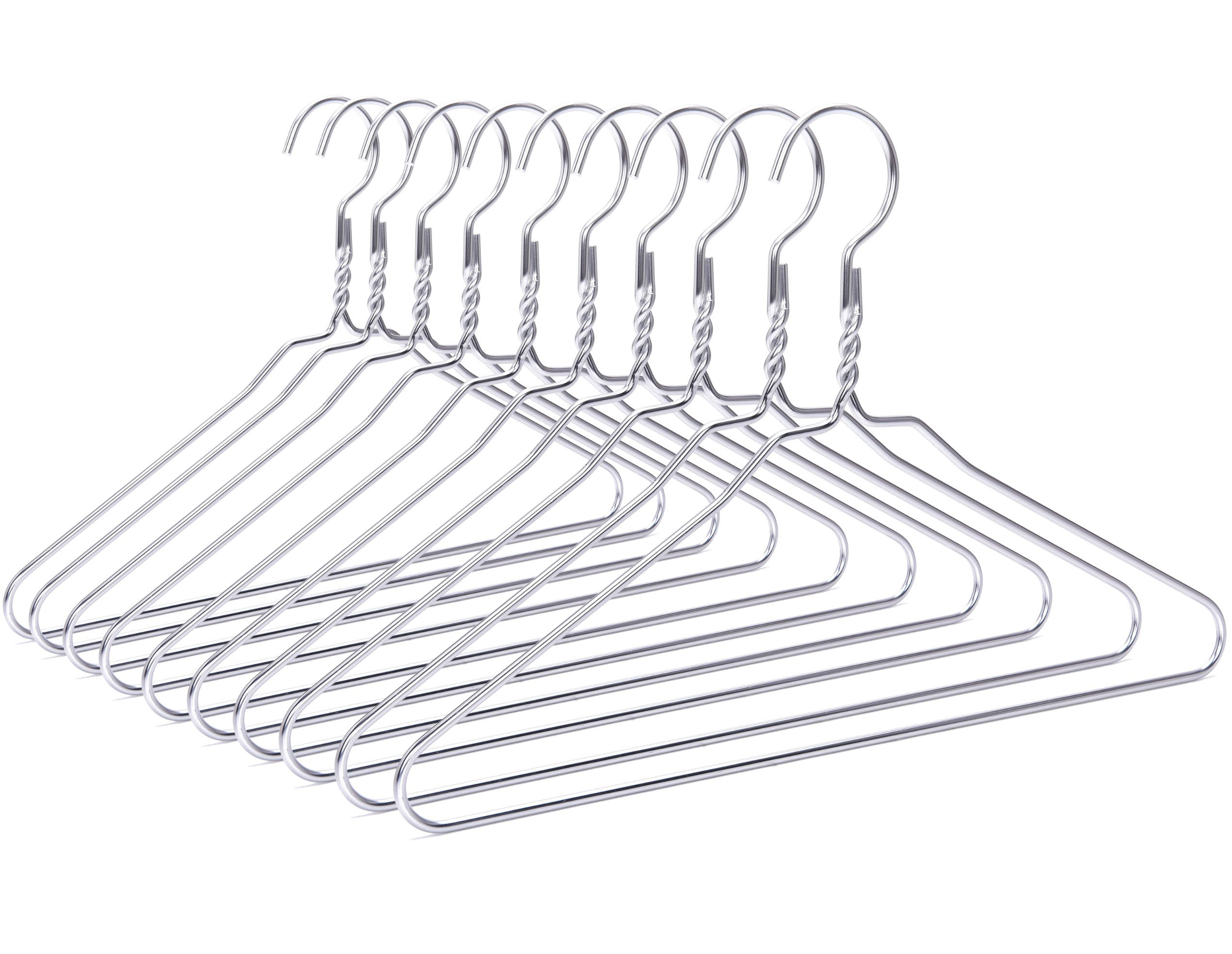Rebrilliant Deuntray Rebrilliant Silver Aluminum Metal Coat Hangers