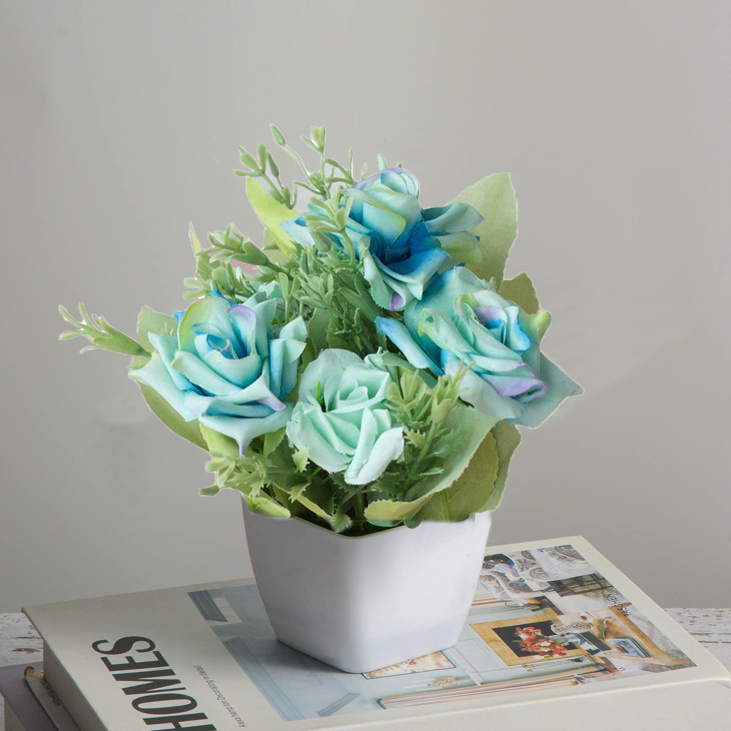 Primrue Potted Artificial Flowers Fake Rose Flowers In Pots Faux