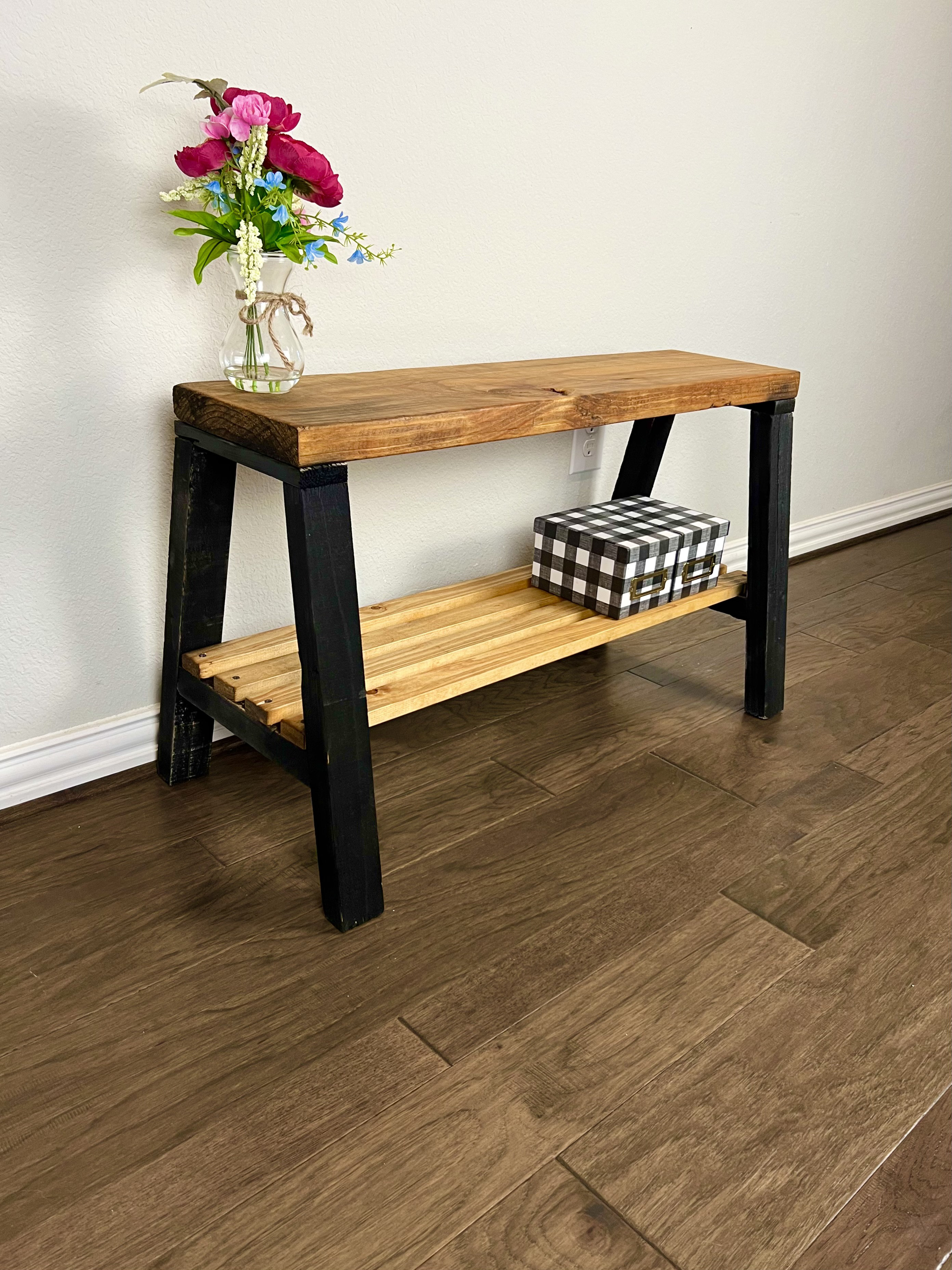 Loon Peak® Daigen Solid Wood Shelves Storage Bench & Reviews Wayfair