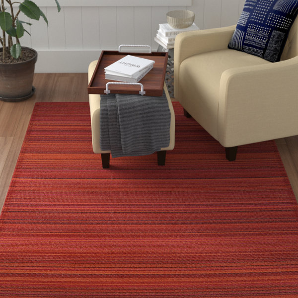 Highland Dunes Brinkerhoff Power Loom Red Indoor/Outdoor Rug & Reviews ...