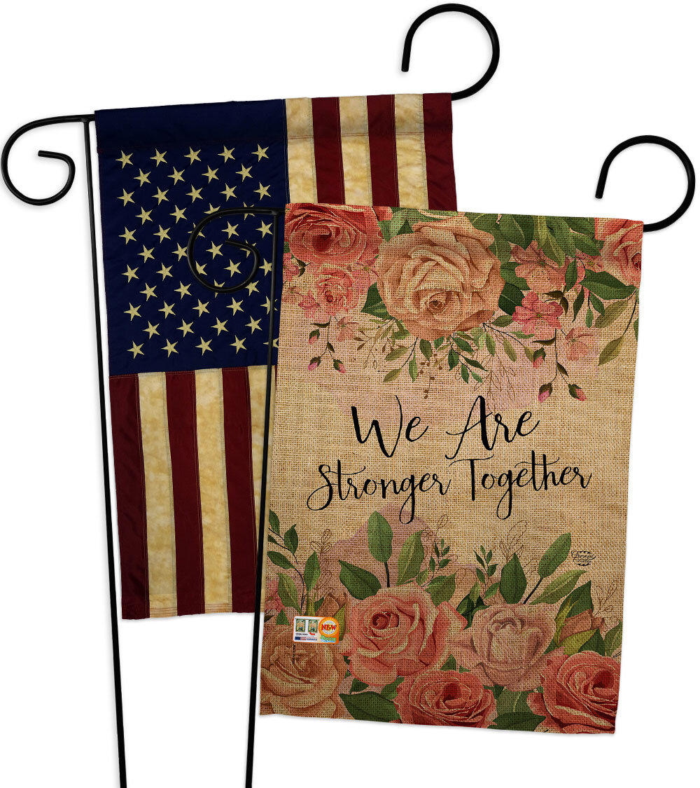 Stronger together garden flag 