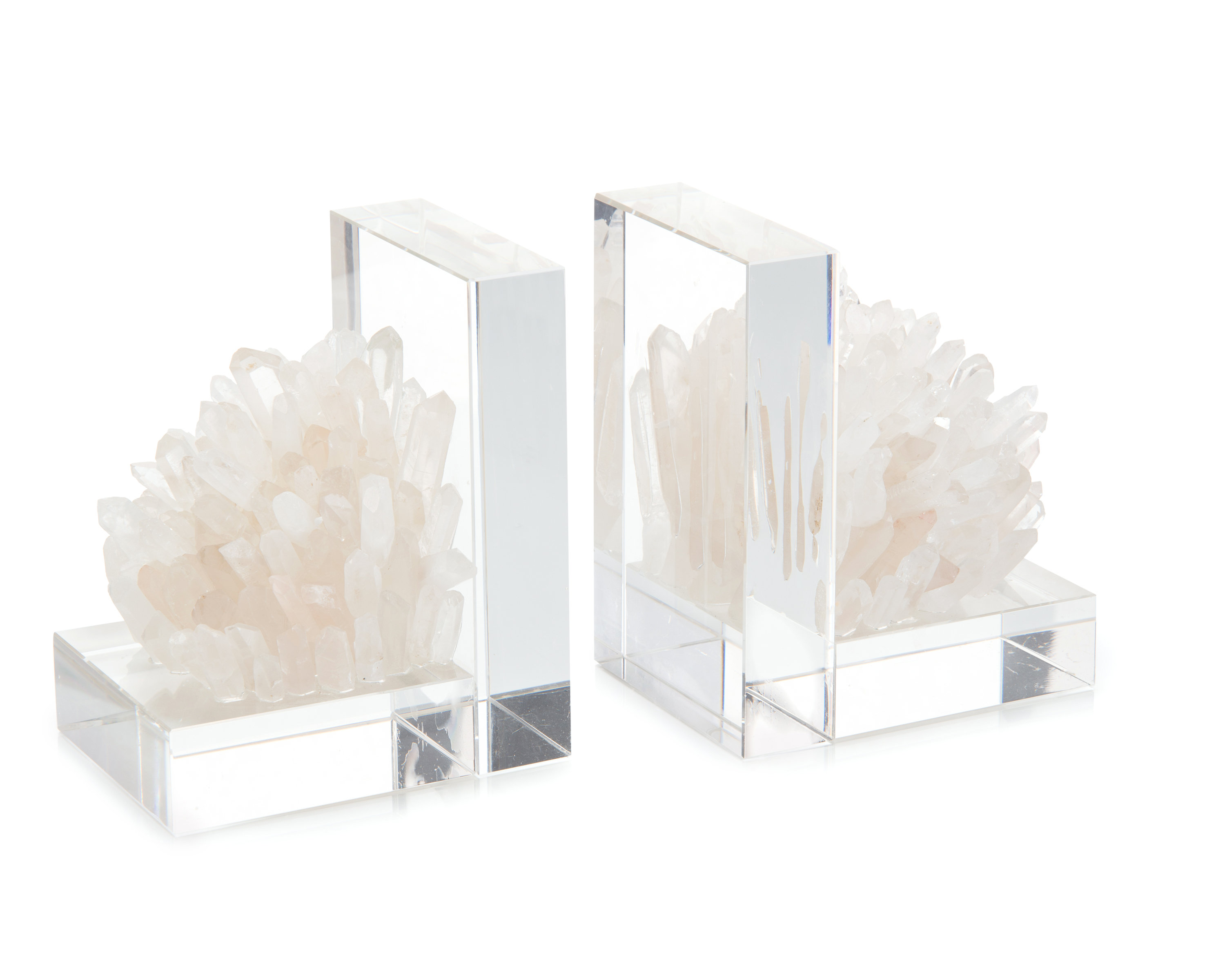 JohnRichard Quartz Crystal Bookends Perigold