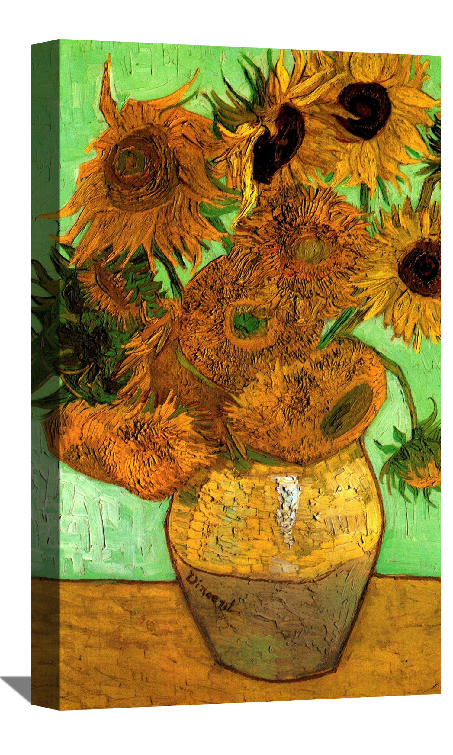 Vault W Artwork Still Life Vase With Twelve Sunflowers 2 by Vincent Van