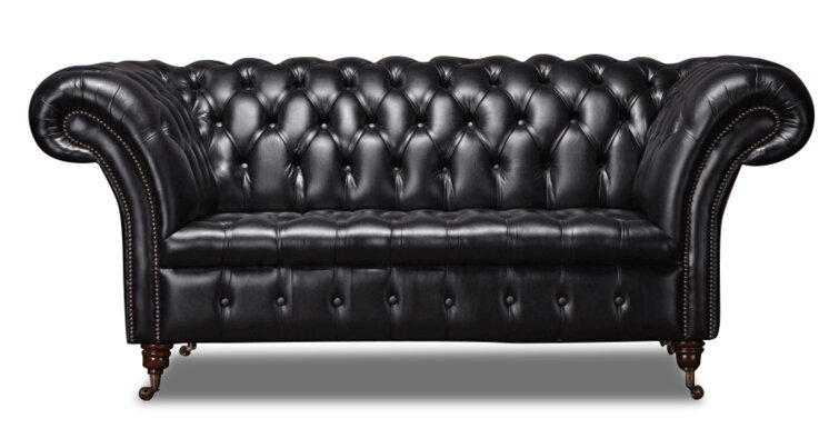 Rosalind Wheeler Harvard Leather 2 Seater Chesterfield Sofa | Wayfair.co.uk