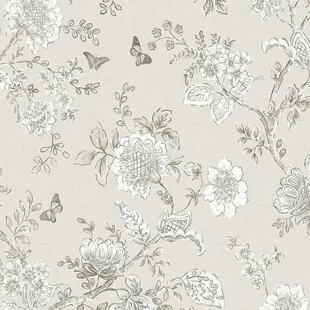 Butterfly Toile Blue Beige French Blue Light Blue Wallpaper FH37537 by  Patton Norwall Wallpaper