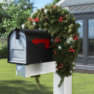Christmas Decorations Clearance Mailbox Hanging Wreath Solar Lights Post Covers 