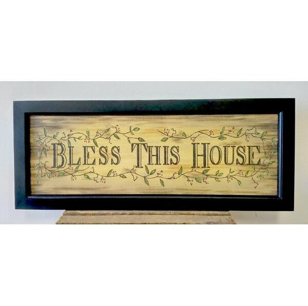 BLESS THIS HOUSE PLAQUE cast iron ENTRYWAY DECOR rust finish HOUSE WARMING GIFT 