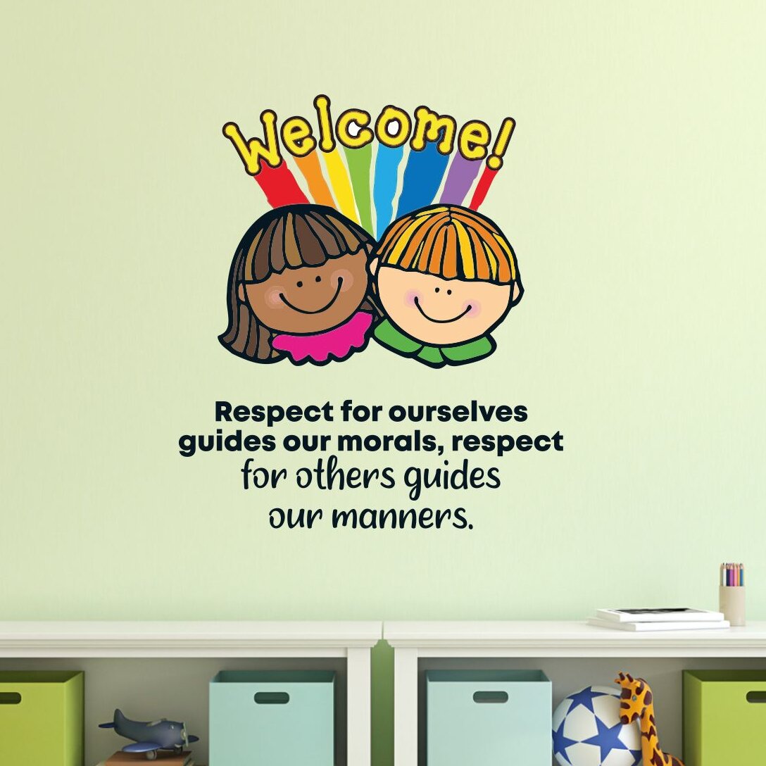 Zoomie Kids Respect School Classroom Life Cartoon Quotes Wall Decal |  Wayfair