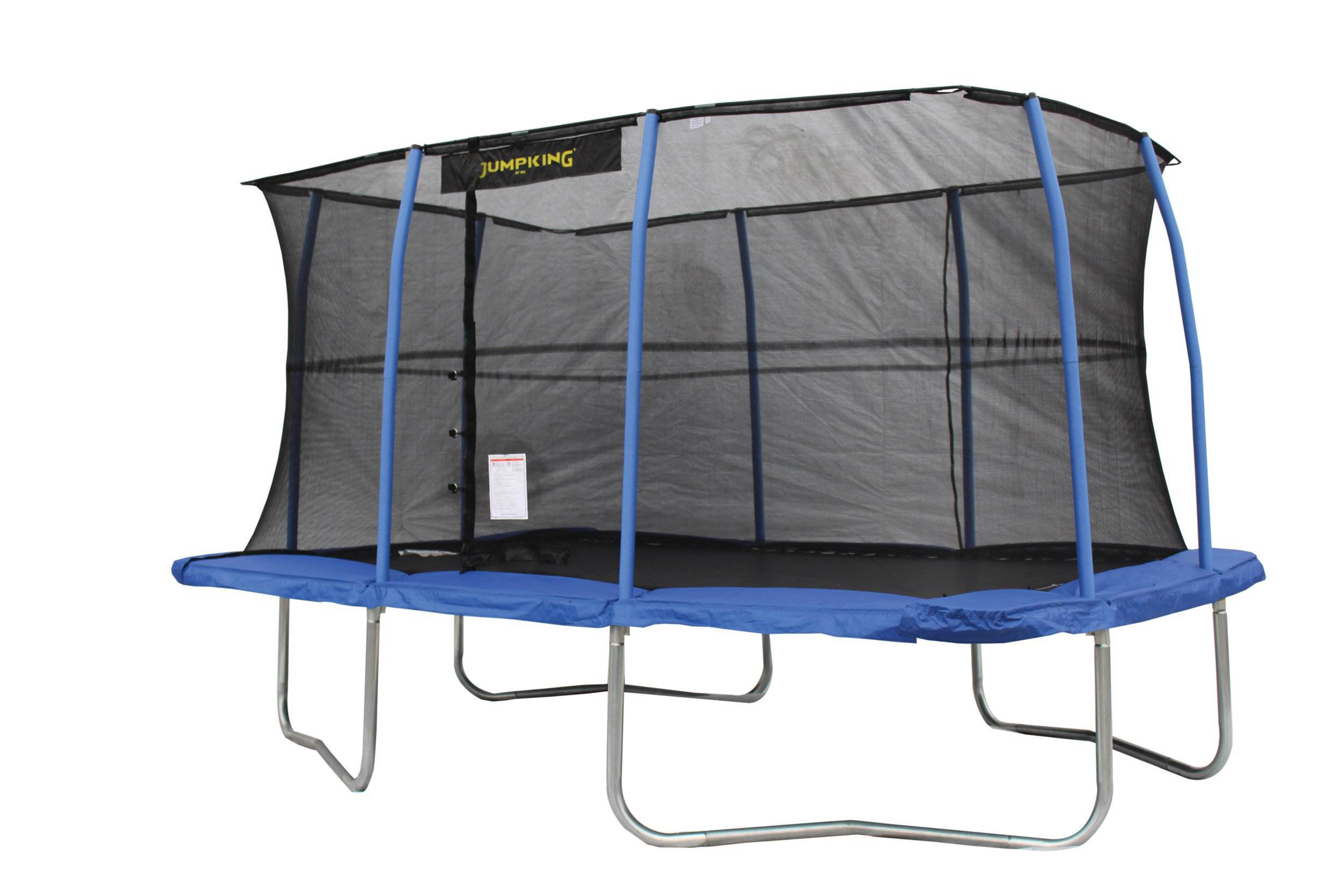 YJ USA Jumpking 10 X 14 Foot Rectangular Trampoline With Safety Net