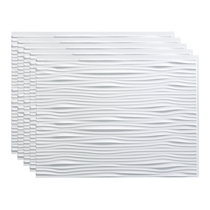 Fasade Terrain Decorative Vinyl 18in X 24in Backsplash Panel In Vintage Metal 5 Pack