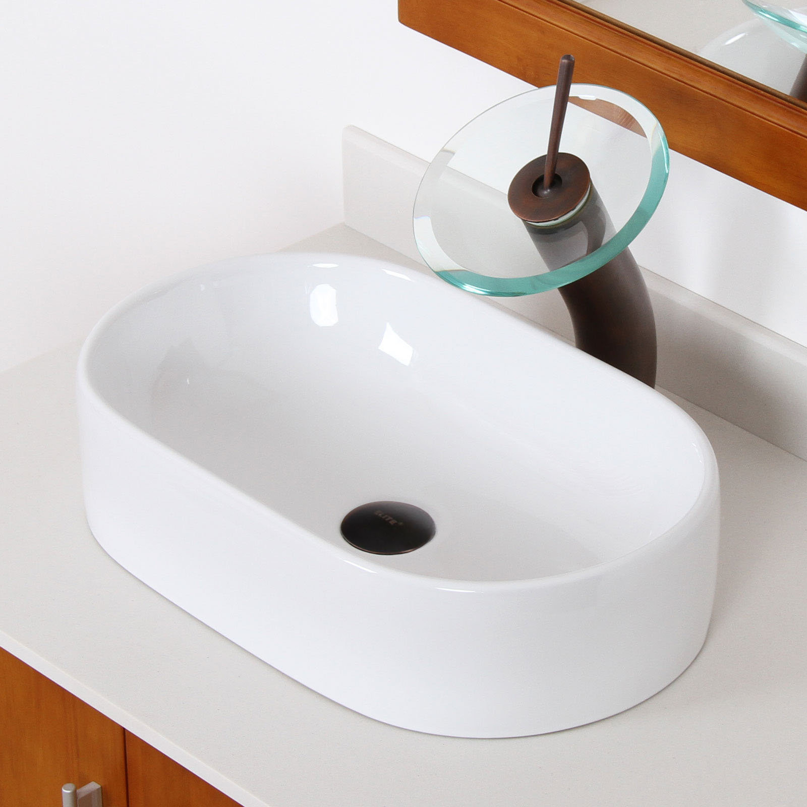 Elite Ceramic Oval Vessel Bathroom Sink & Reviews Wayfair