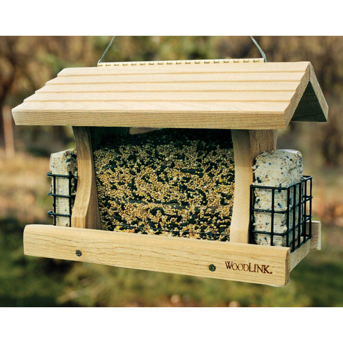 Woodlink Audubon Hopper Deluxe Pavillon – Vogelfutterstation Zum Aufhängen Oder Aufstellen (für Bis Zu 10kg Futter)