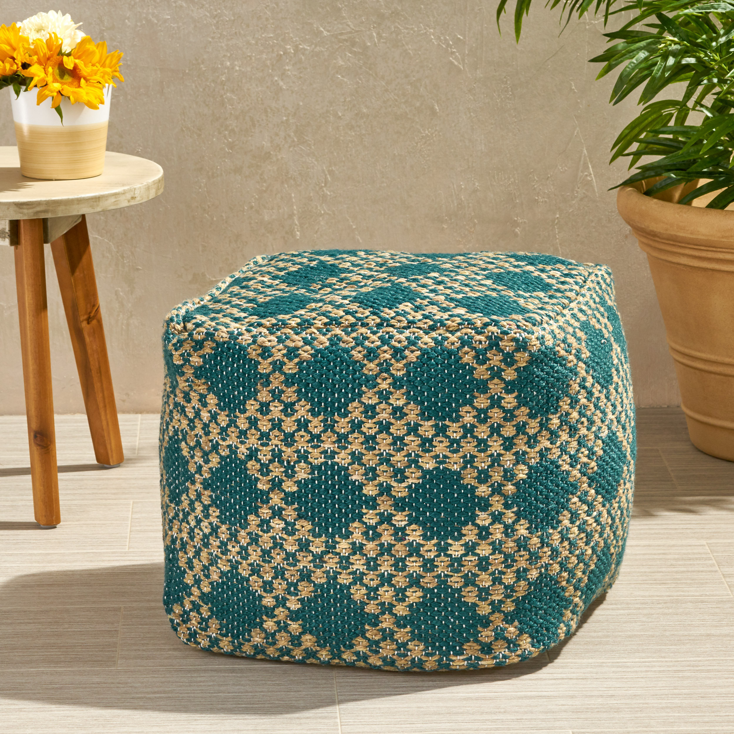 Dakota Fields Amezcua Boho Outdoor Ottoman & Reviews | Wayfair