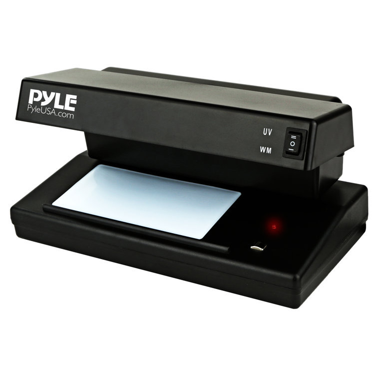 Pyle PRMDC10 Counterfeit Bill Detector with UV/MG Detection 