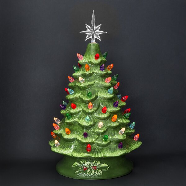 Christmas Tree Gift Box Sleigh Resin Ornament Figurine Festival Decorations 