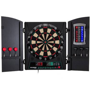 Black Silver And Red Segments 43 Games And 241 Options Viper 797 Electronic Dartboard Quick Access To 301 And Countup From Button Interface Includes Darts And Extra Tips Extended Catch Ring For Missed Darts 11 Square Inch Scoreboard Display 