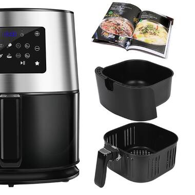 Air Fryers /Roast/Bake/Keep Warm LED Touchscreen OMORC 6 Quart Air Fryer 1800W Fast Large Hot Air Fryers & Oilless Cooker w/Presets Nonstick,2-Year Warranty for Wet Finger Dishwasher Safe 