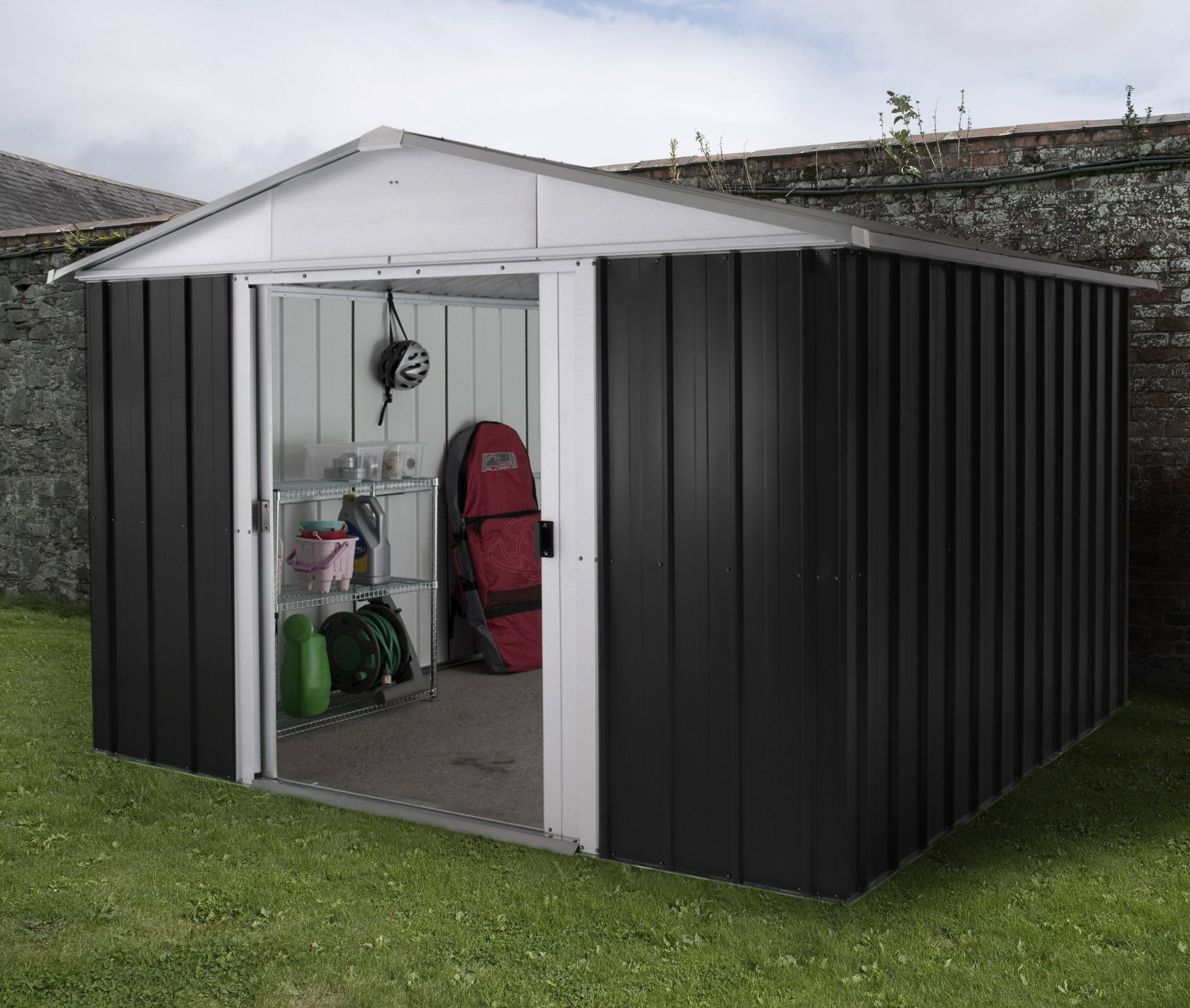 YardMaster Apex 10 ft. W x 8 ft. D Metal Garden Shed | Wayfair.co.uk