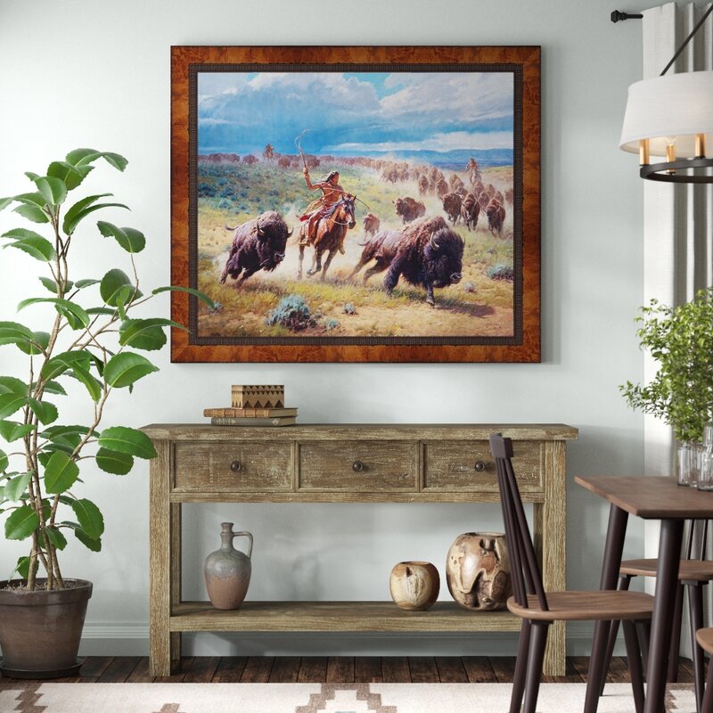 Chasing Thunder - Picture Frame Print on Canvas