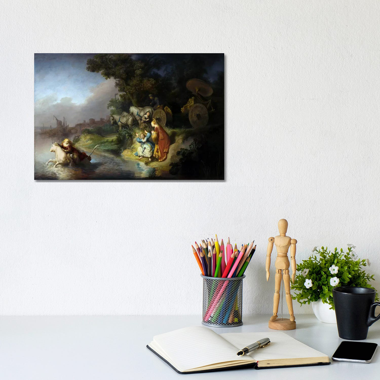 Tableau Sur Toile L'Enlèvement D'Europe - Art Romain, Impression Matte, Tendu Sur Châssis 0,75"