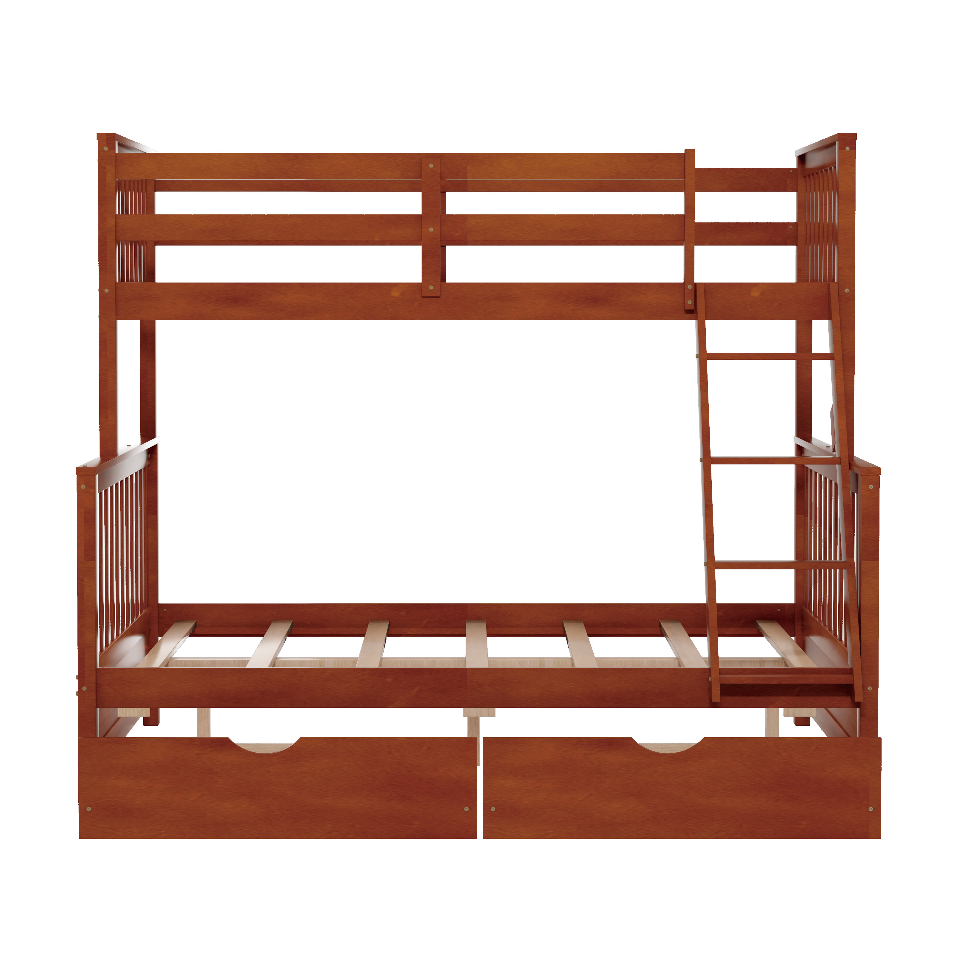 Harriet Bee Fortunate Twin Over Full Solid Wood Standard Bunk Bed by Harriet Bee Wayfair