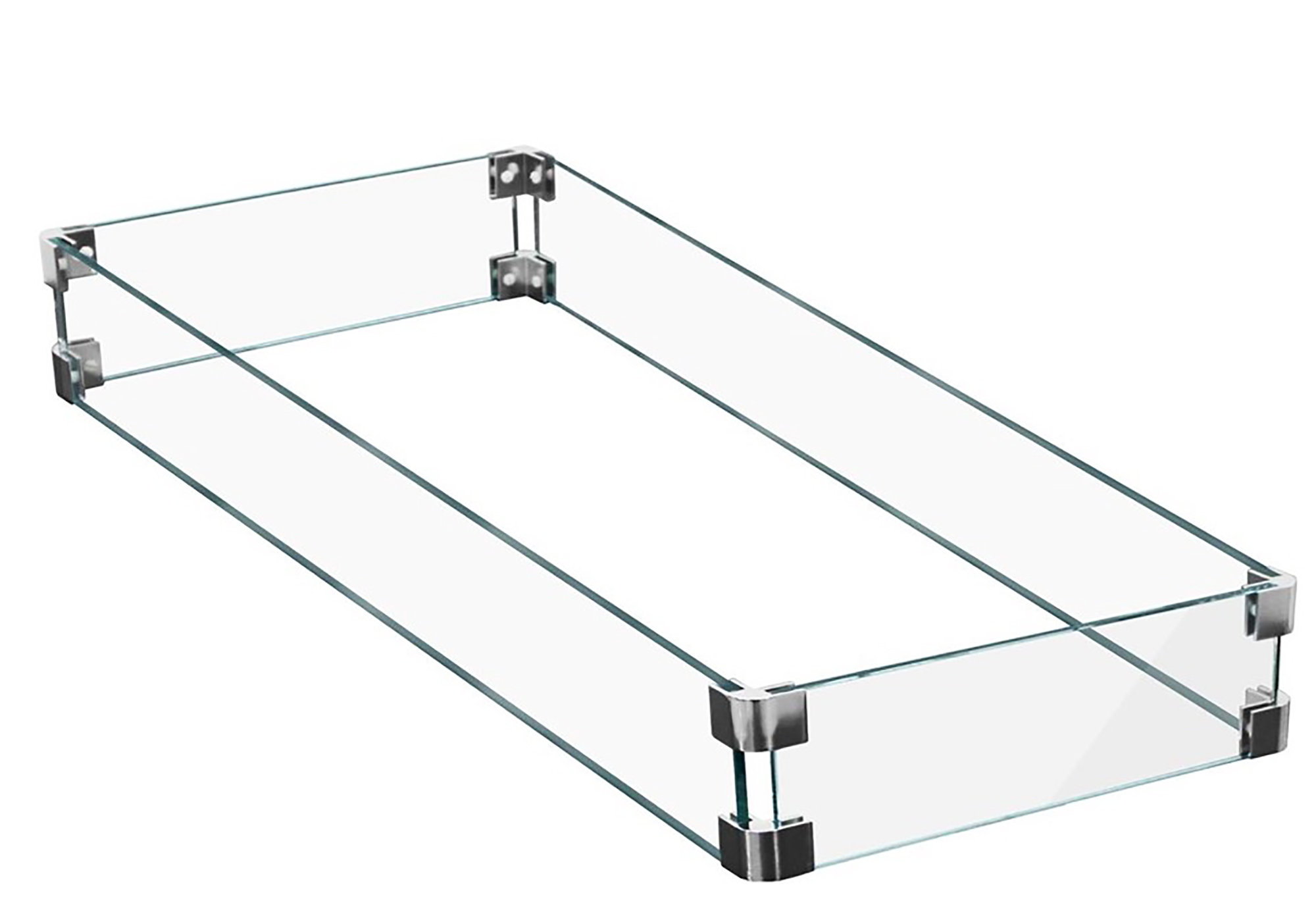 Ebern Designs Icela Patio Heaters Glass Wind Fire Pit Flame Guard