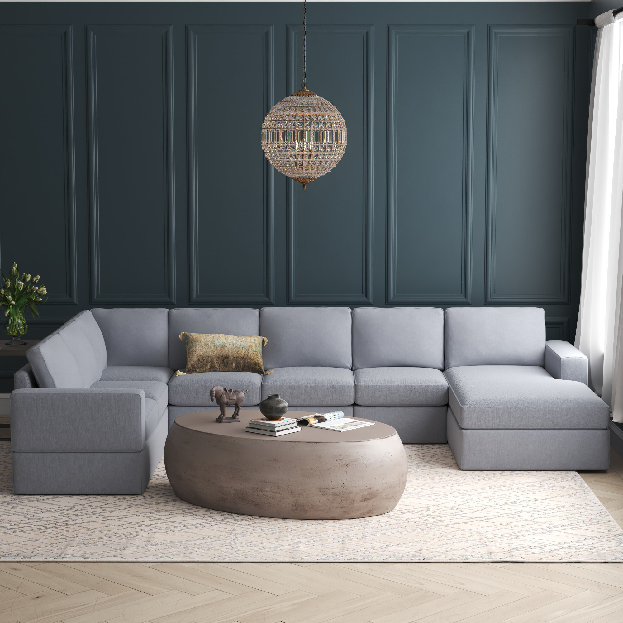 Greyleigh™ Jarrow 5 Piece Upholstered Sectional & Reviews Wayfair