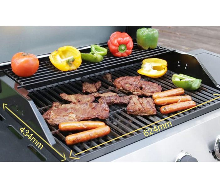 VANSTON 3 - Burner Countertop Liquid Propane 48000 BTU BTU Gas Grill ...