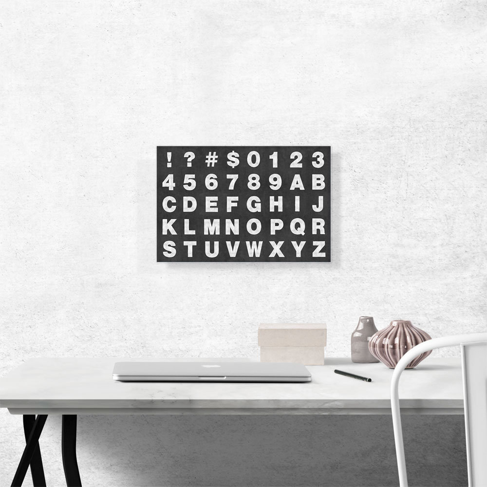 ARTCANVAS Chalkboard Full Alphabet Wrapped Canvas Textual Art Wayfair