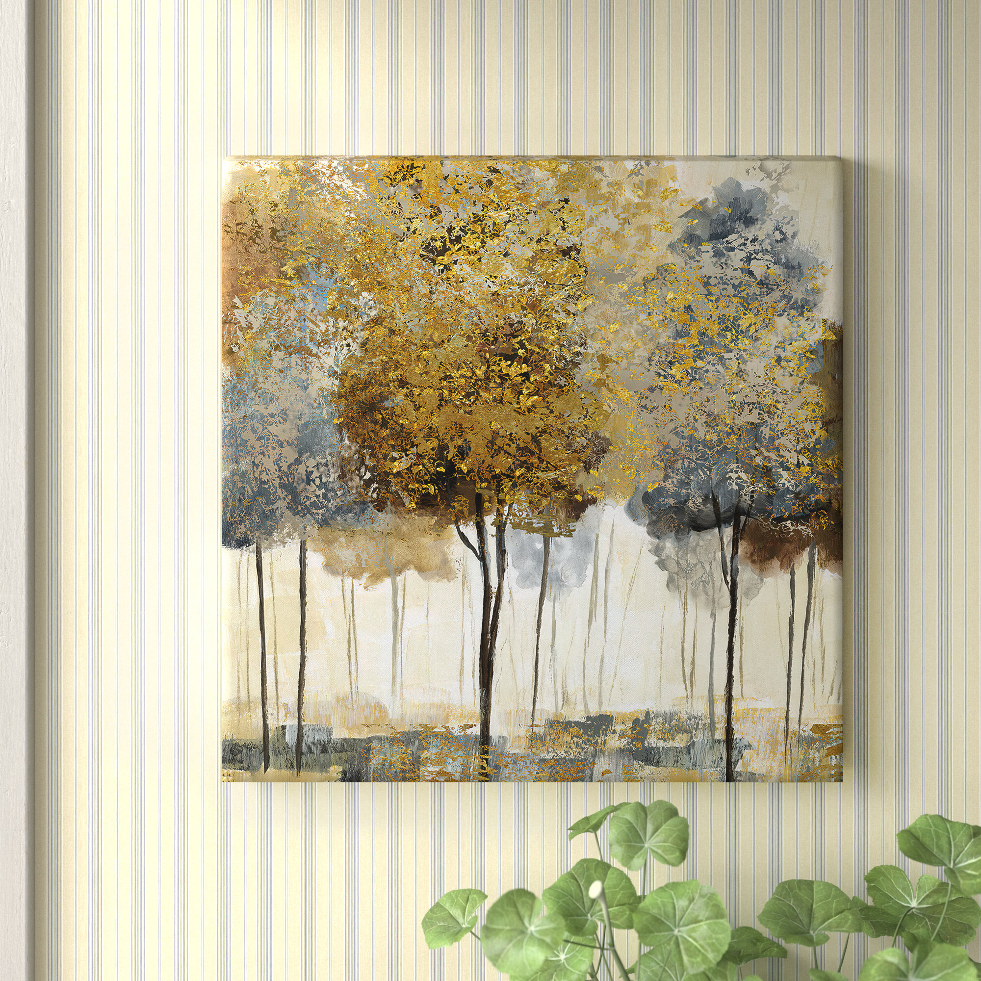 Framed - Metallic Forest II By Nan - Light Brown main image 0