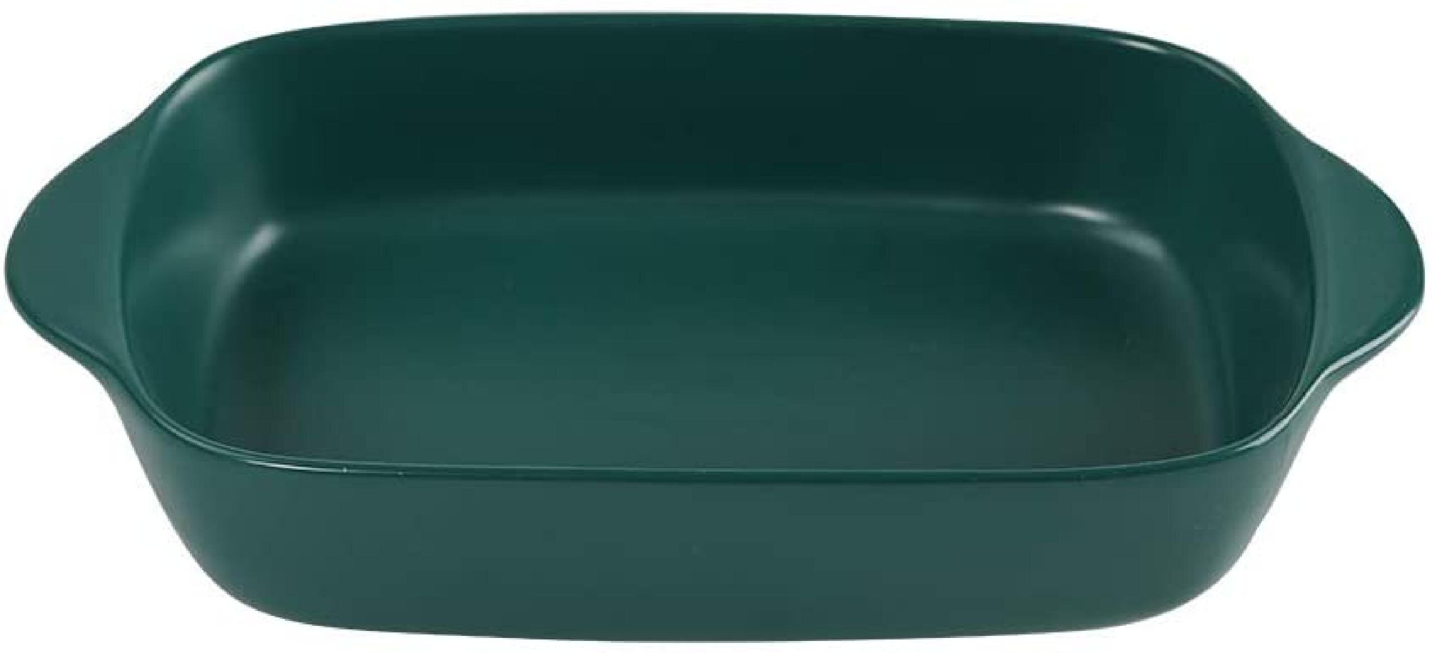 Lasagna SWEEJAR Ceramic Baking Dish Turquoise Family Dinner 9 Inches Cake Baking Pan for Brownie Porcelain Round Bakeware with Double Handle for Casserole 
