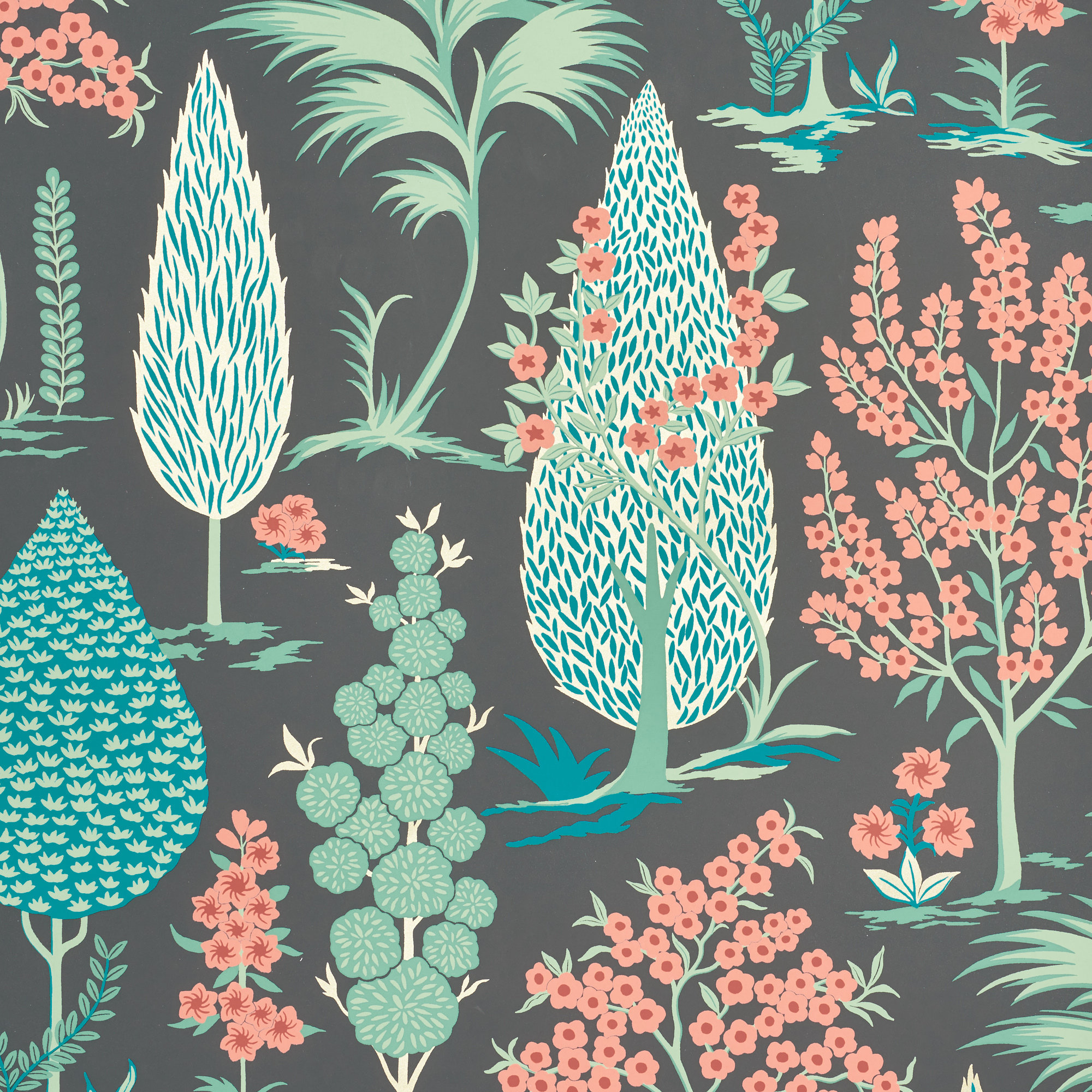 Schumacher Pandora Floral Wallpaper | Wayfair
