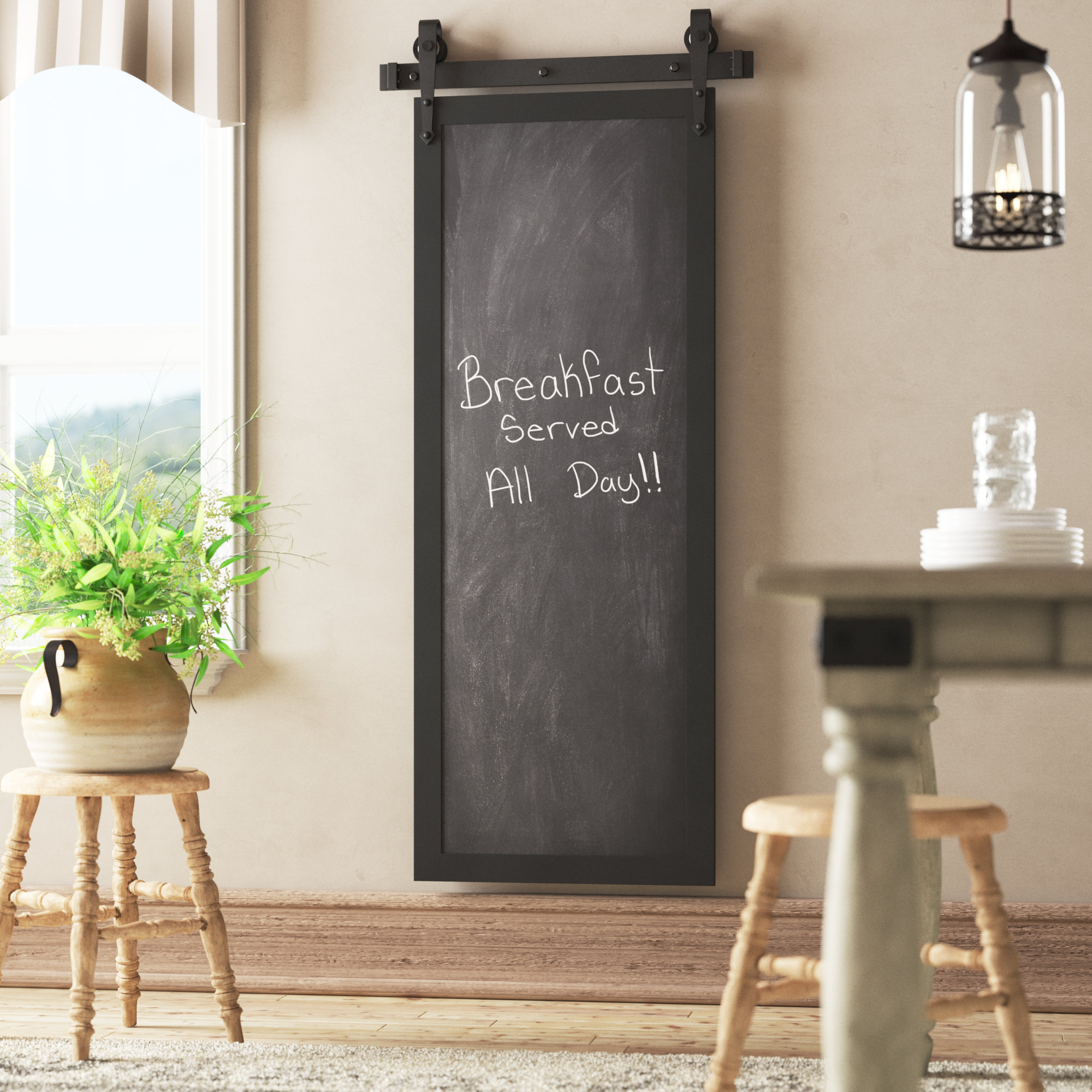 Three Posts™ Weathered Farmhouse Wall Mounted Chalkboard & Reviews