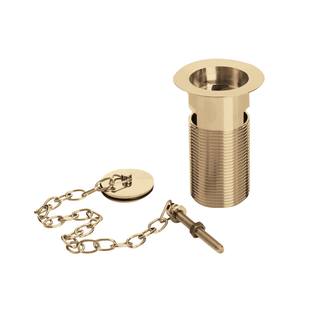 Bristan 9 cm Badewannenablauf Traditional mit Kette und Stöpsel und Überlauffunktion
