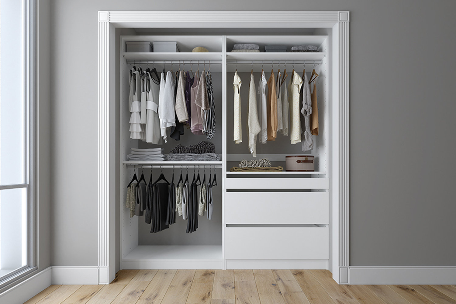 Closet & CO South Dakota 72" W Closet System ReachIn Sets & Reviews