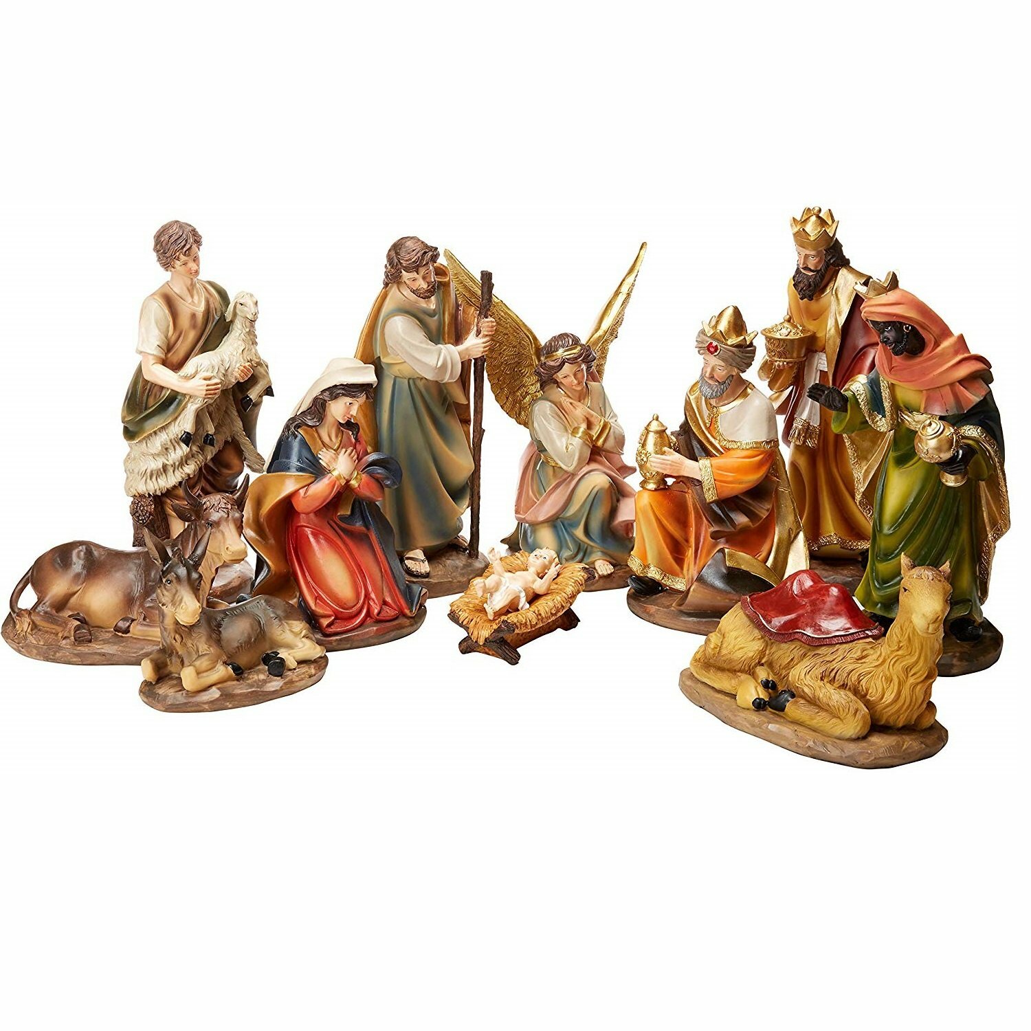 Nativity Christmas By 11 Pieces Height MAX.Cm.15 Modular Made IN Italy PB13855 