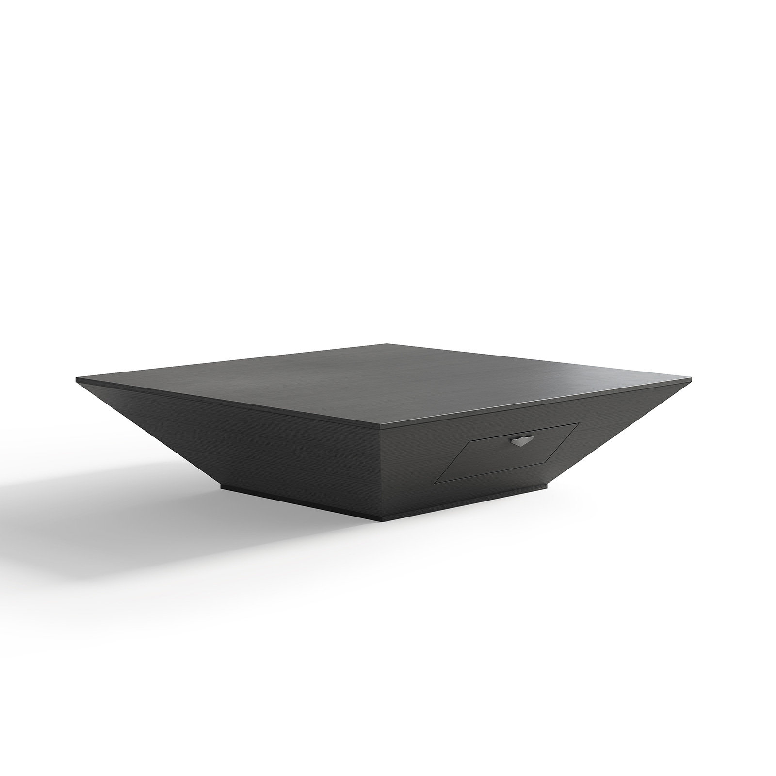 Latitude Run® Jecoa Modern Square Drum Coffee Table, Minimalist Wood