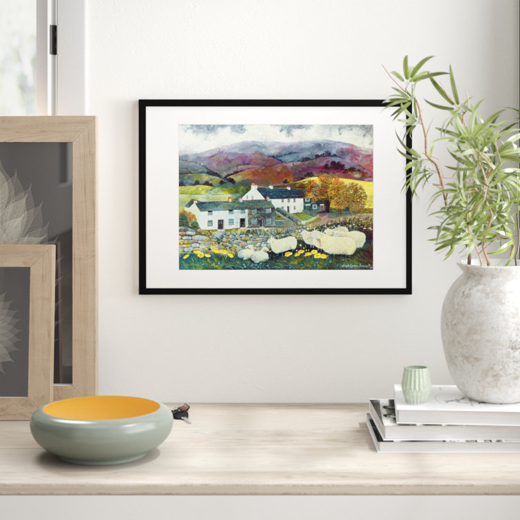 East Urban Home Sheep Country 19 By Lisa Graa Jensen Picture Frame Painting Reviews Wayfair Co Uk