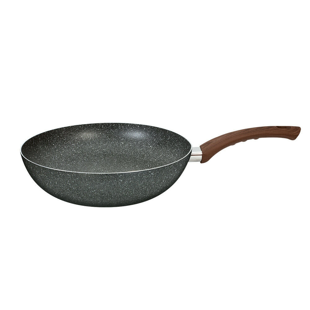 Blaumann 28 cm Antihaft-Wok aus Aluminium mit Deckel